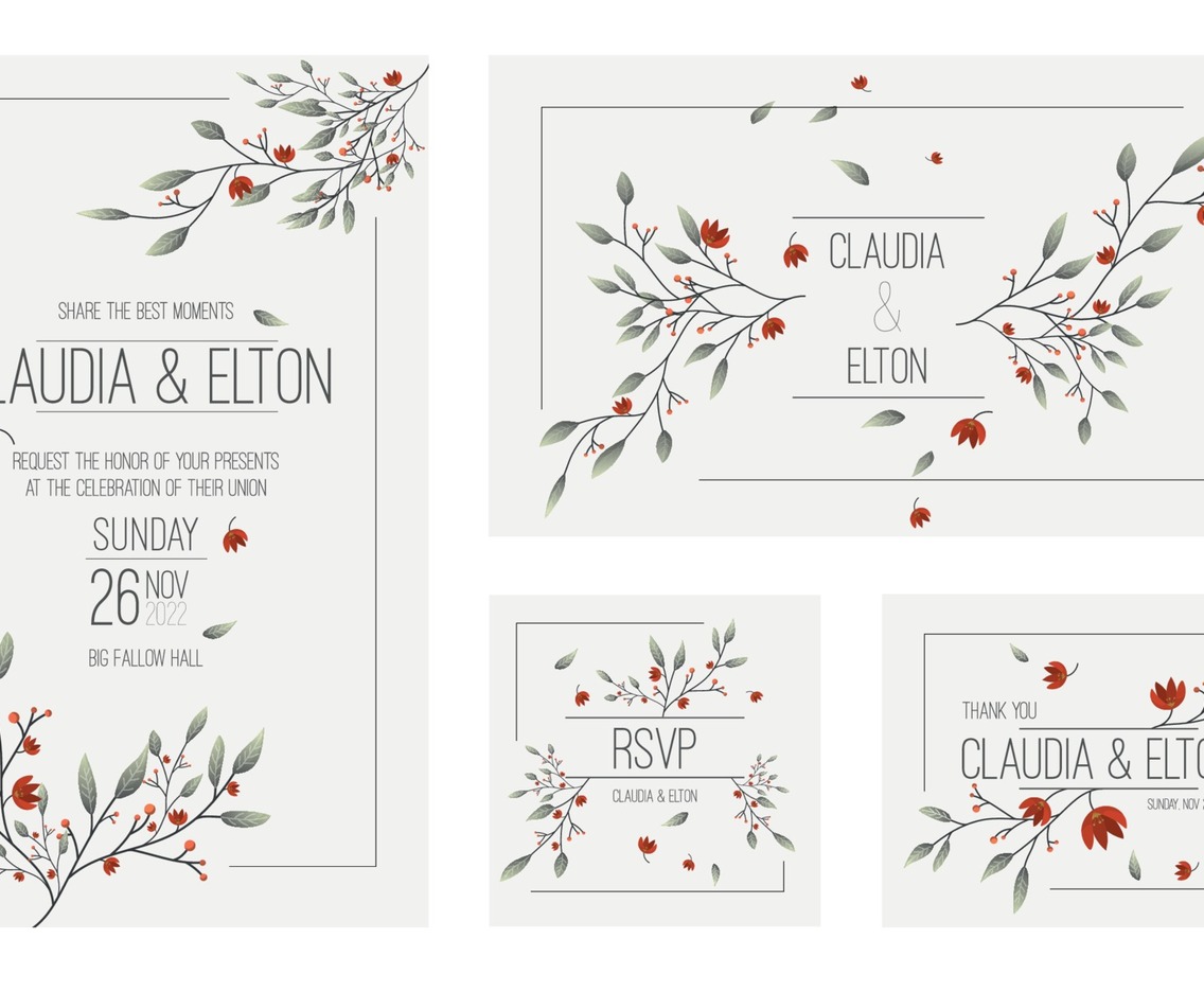 Floral Wedding Invitation