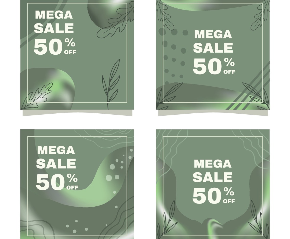 Social Media Post Template for Mega Sale Event