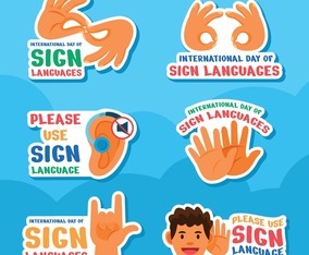Asl Sign For Discuss Couple Discuss Using Sign Language Vector Art & Graphics | freevector.com