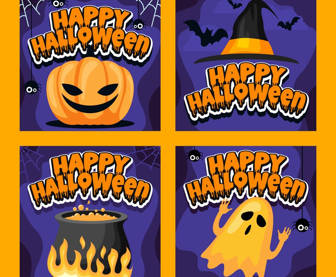 Halloween Party Social Media Feeds Template