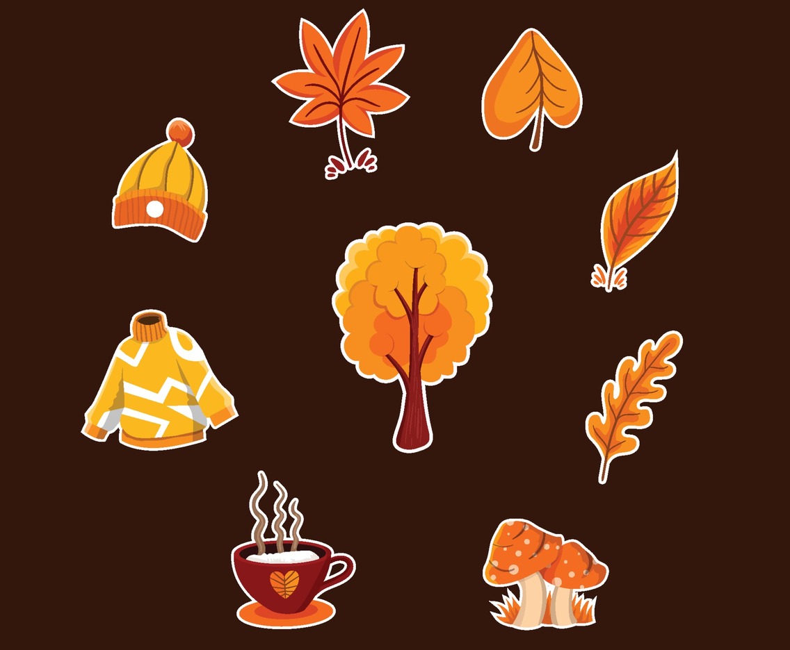 Happy Thanksgiving and Fall Sticker