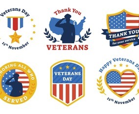 Veterans Day Sticker Set