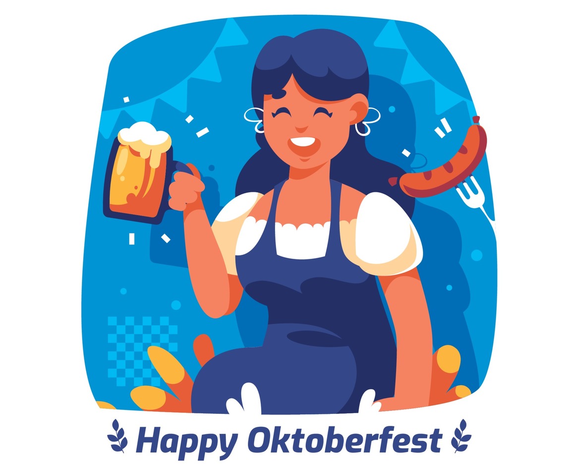 Happy Woman Celebrating Oktoberfest