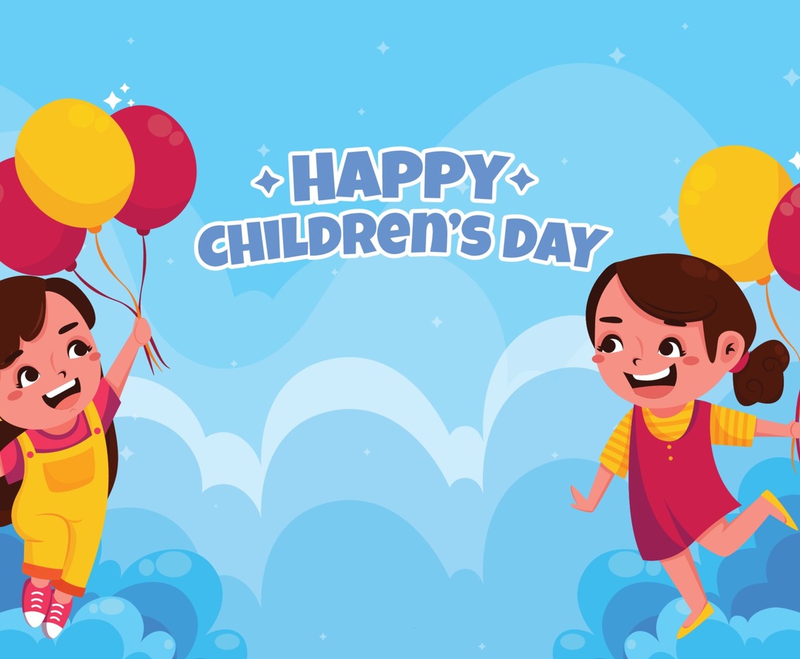 Best Friends Play Balloons on Children's Day