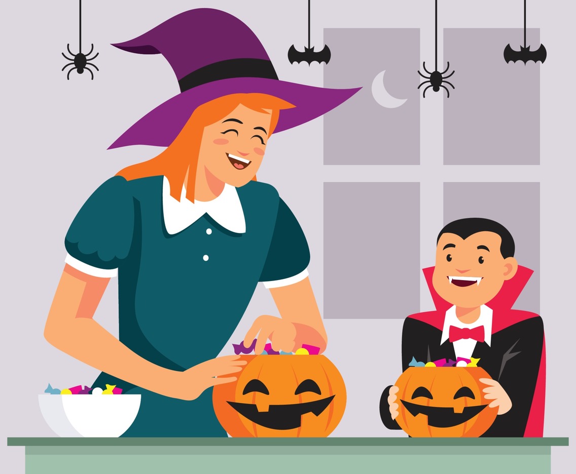 Preparing Halloween Candies