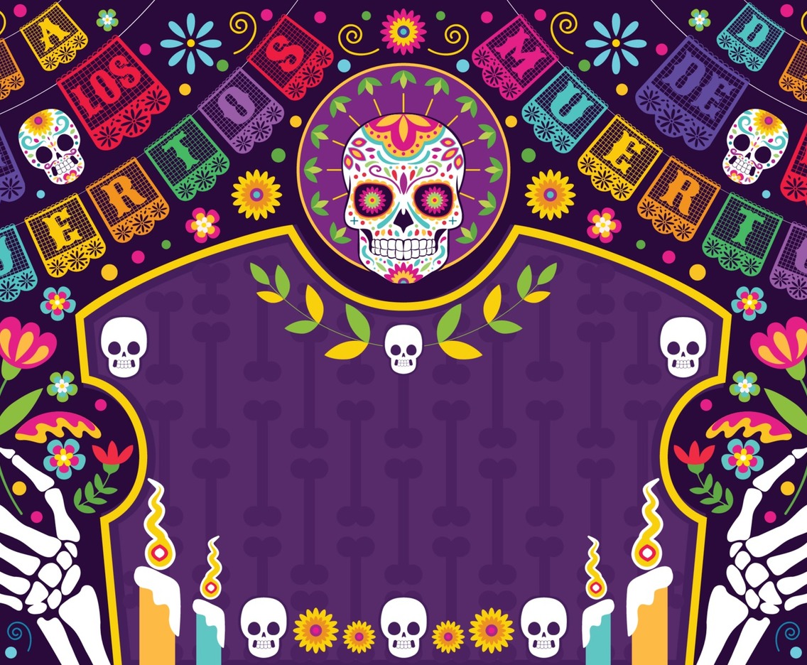 Dia De Los Muertos Background Template