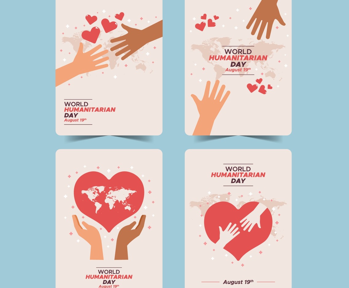 Flat World Humanitarian Day Card Collection