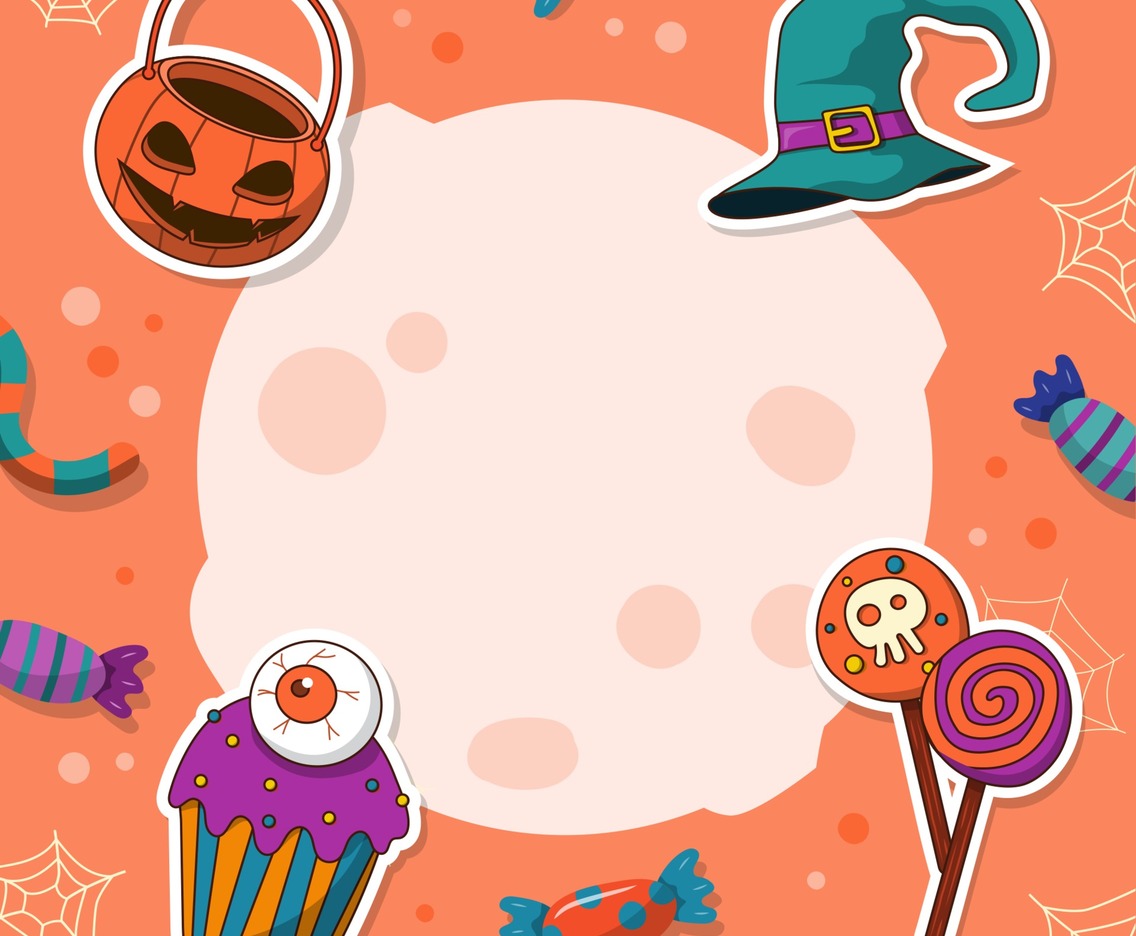 Fun Pastel Trick or Treat Background