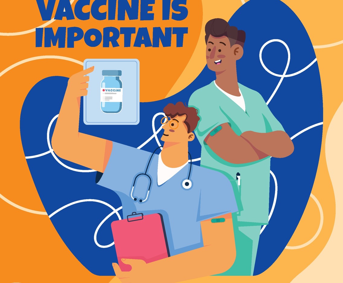 Doctors Checking New Vaccines Concept