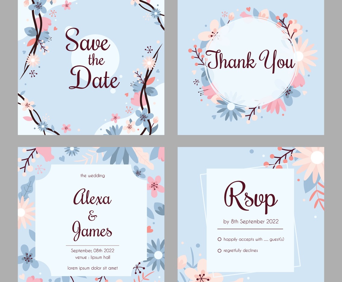 Floral Wedding Invitation