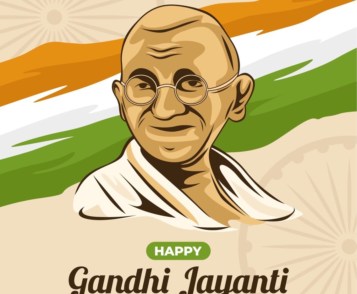 Happy Gandhi Jayanti Concept