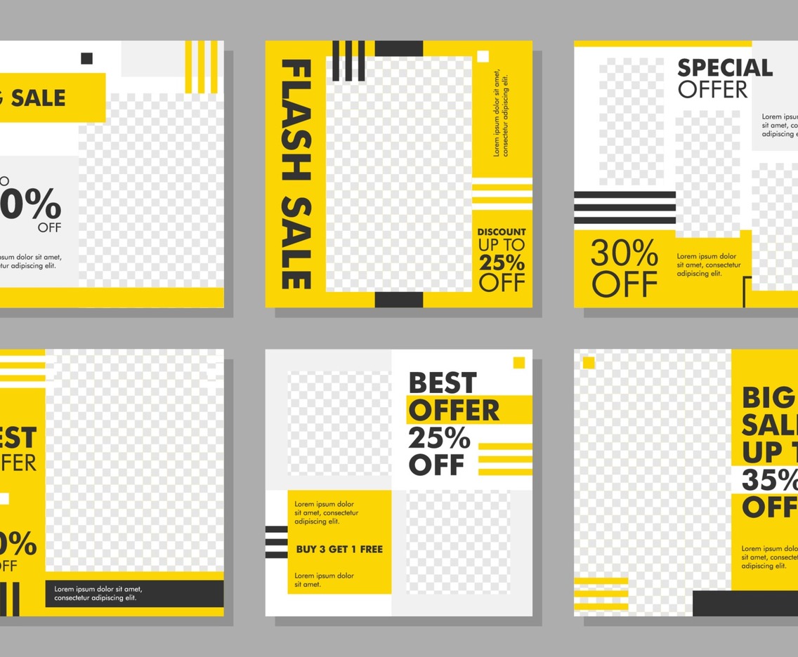 Social Media Feeds Template for Sales Event