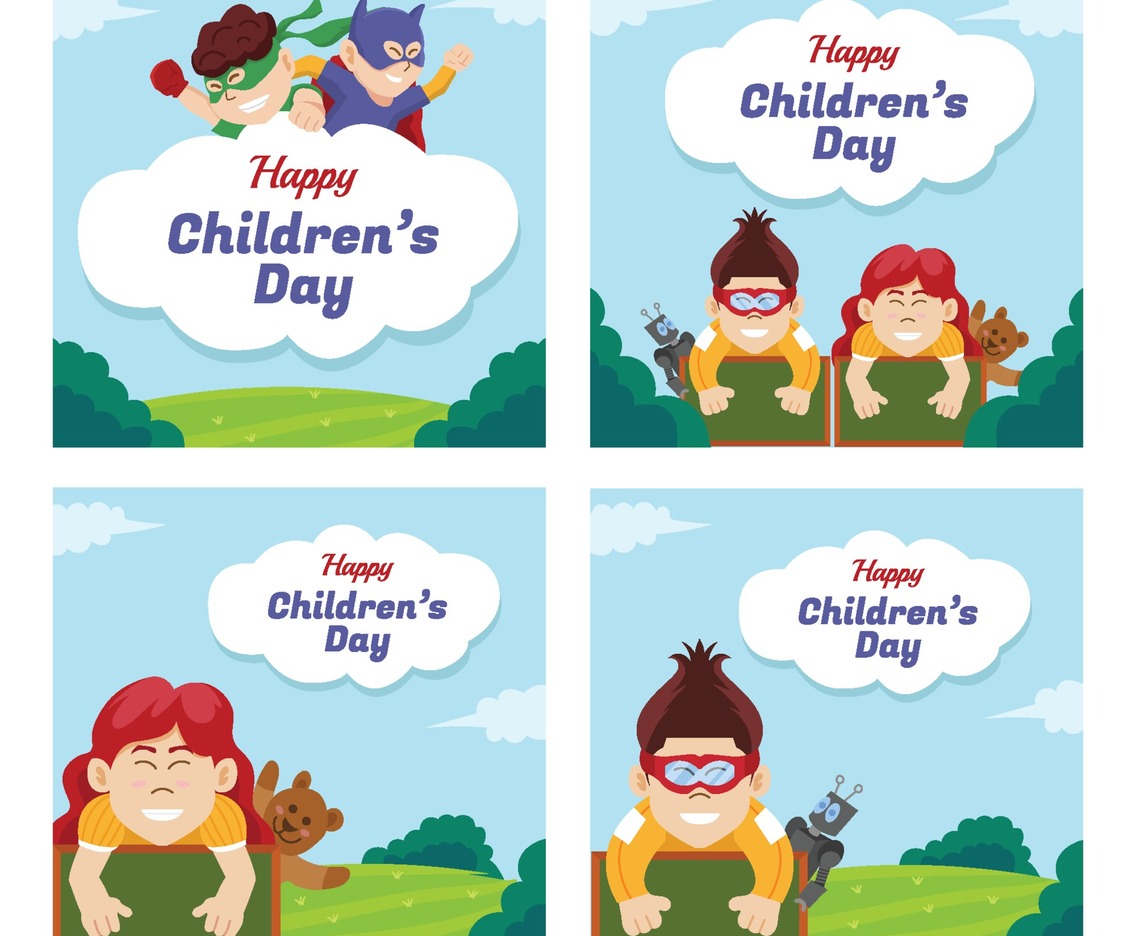 Happy Children Day Social Media Template