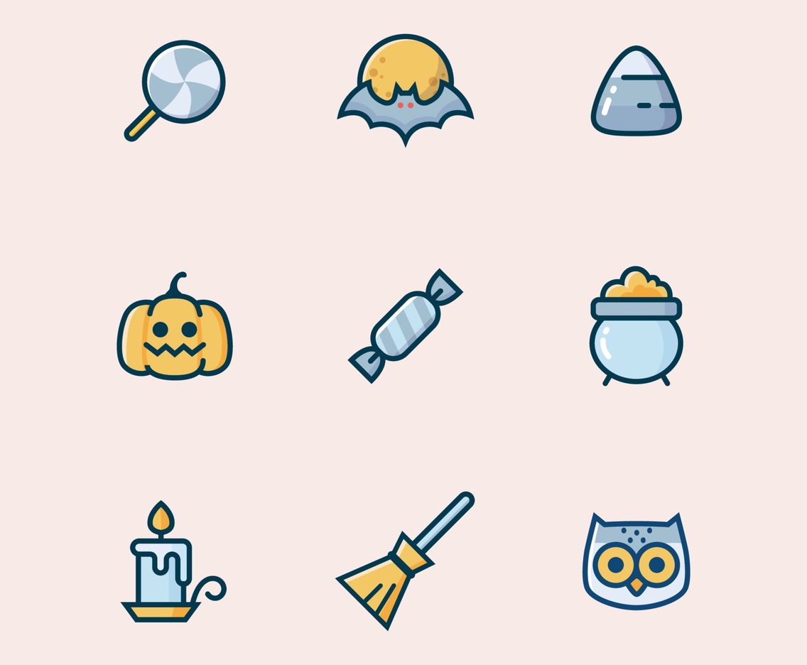 Set of Halloween Line Icon