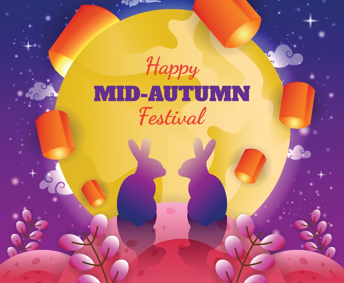 Happy Mid Autumn Festival Background Template