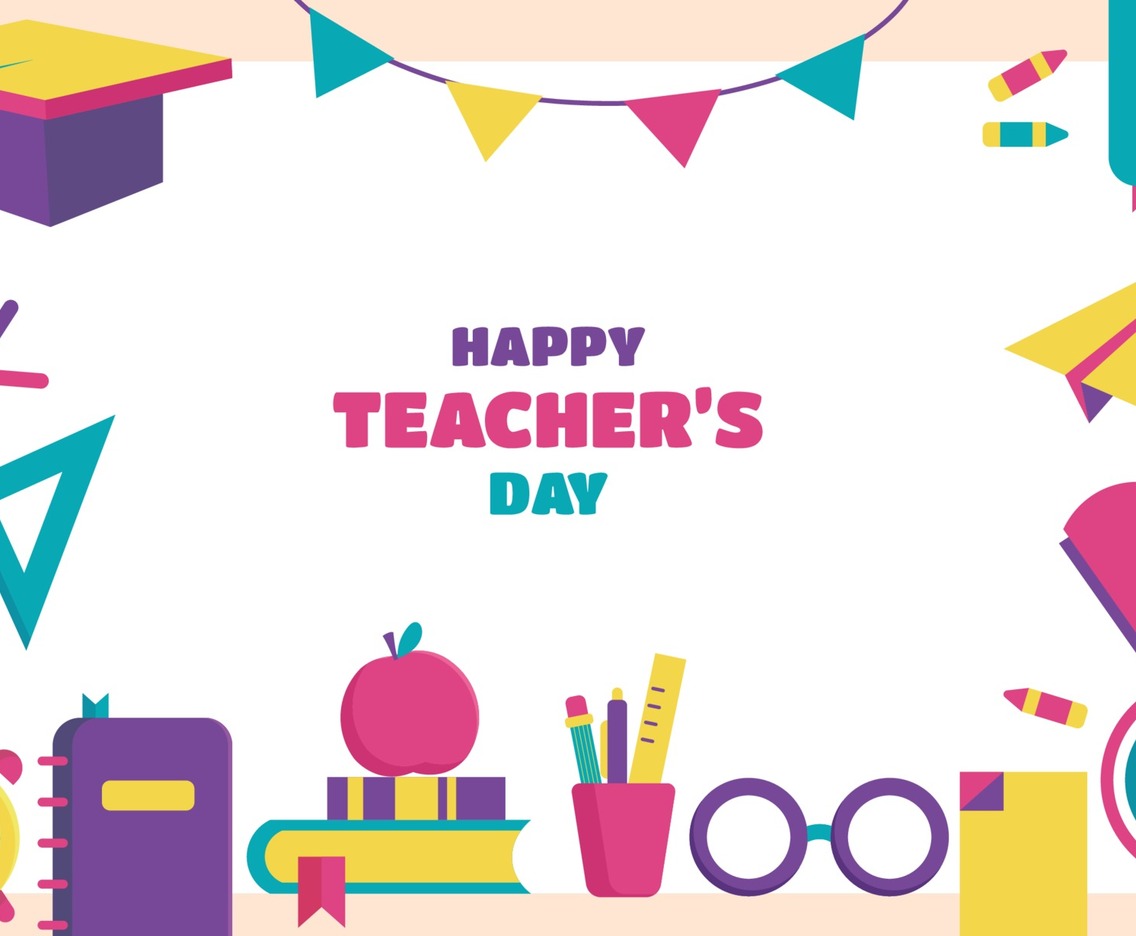 Happy Teacher's Day Background Concept