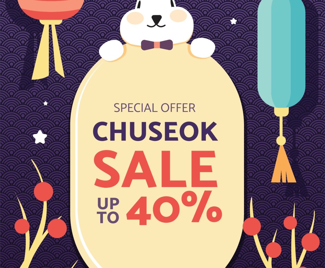 Happy Chuseok Sale Poster