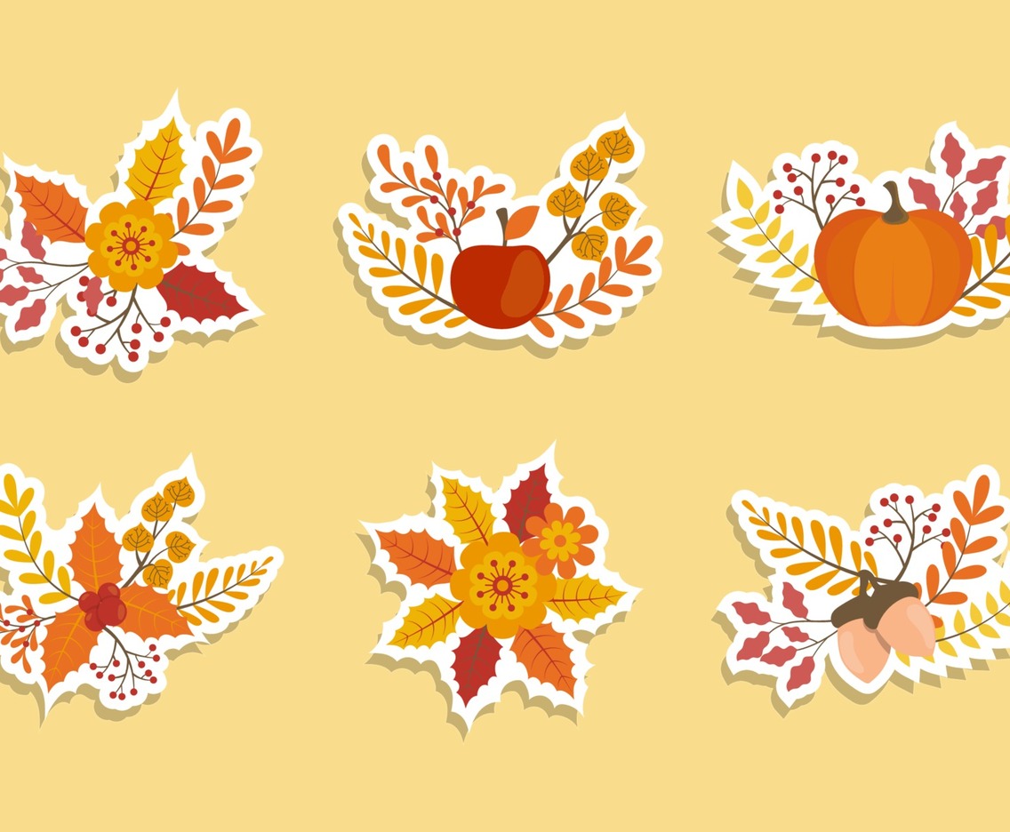 Autumn Wreath Sticker Collection