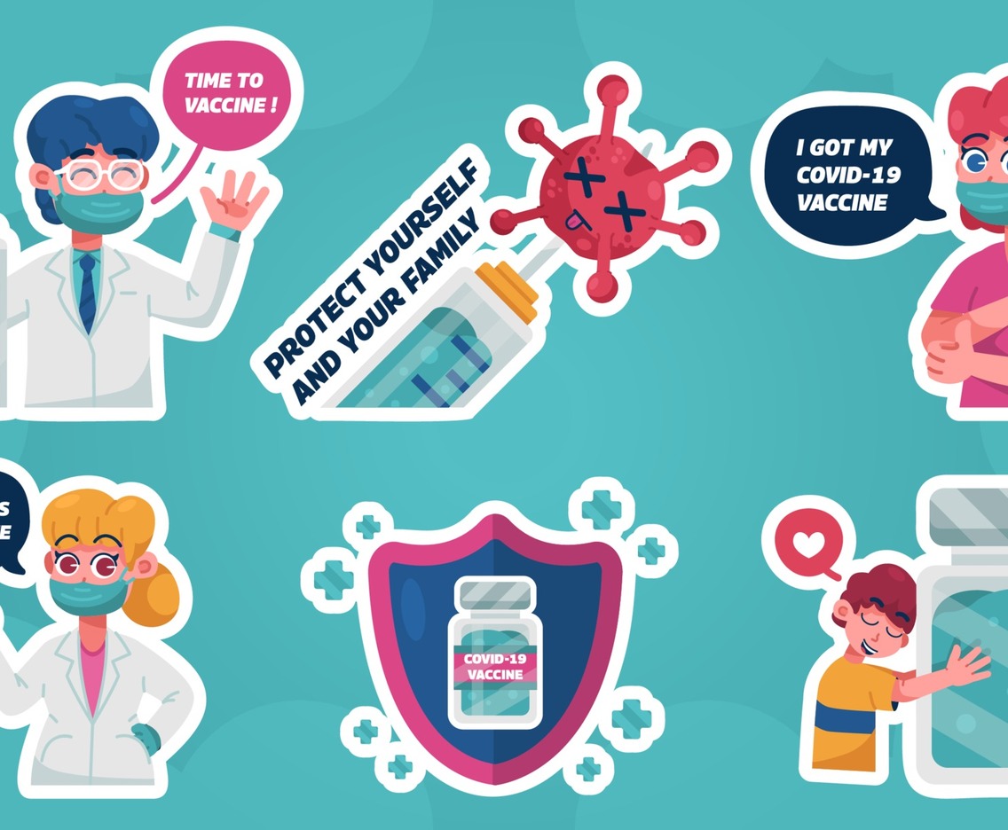 Covid-19 Vaccine Stickers Collection