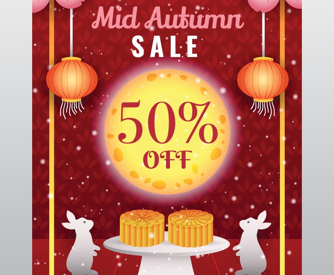 Mid Autumn Sale Poster Background Template