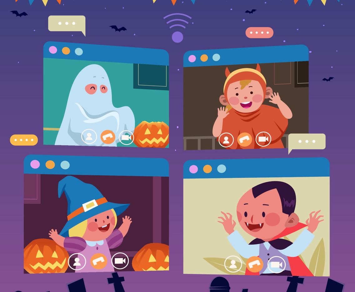 Online Halloween Party Concept