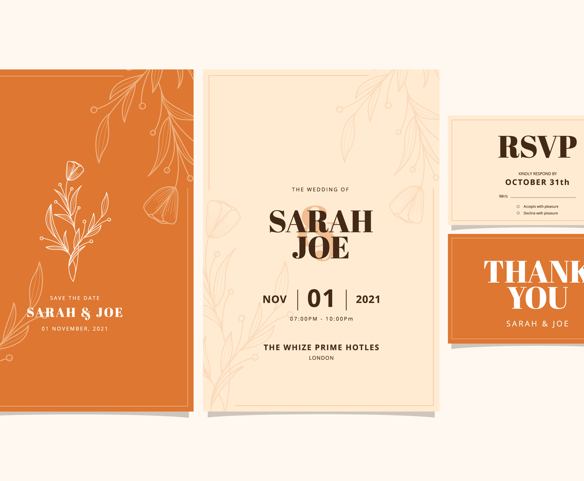 Floral Wedding Invitation Template