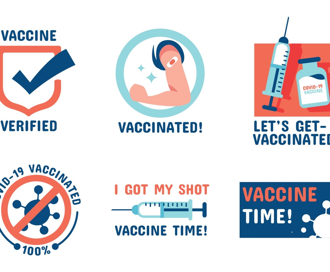 COVID-19 After Vaccine Badge Sticker Collection