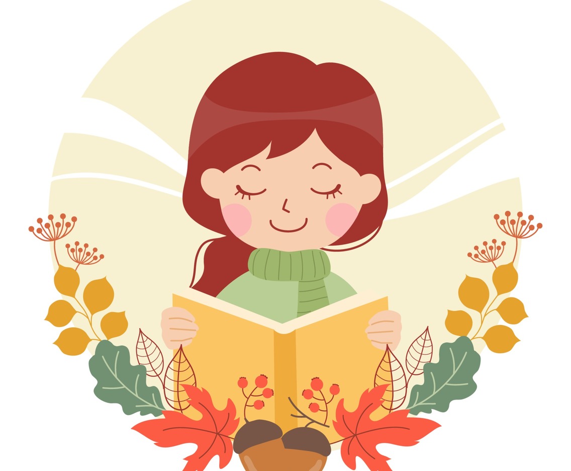 Reading Book in Autumn