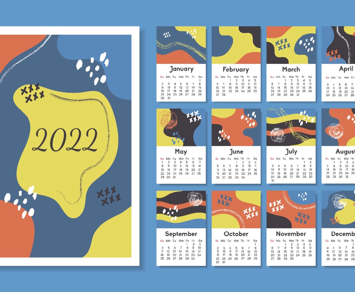 Modern Abstract 2022 Calendar