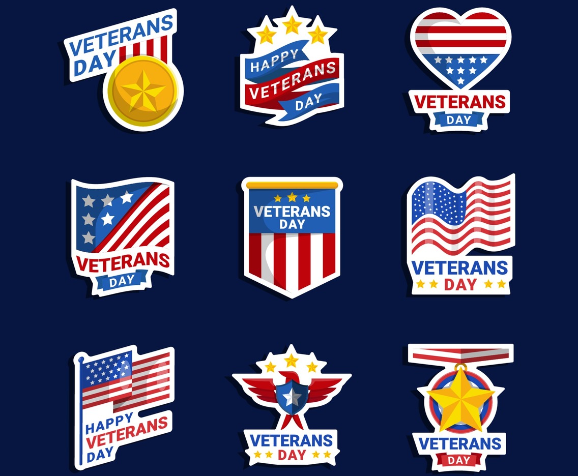 Veteran Day Sticker Collection