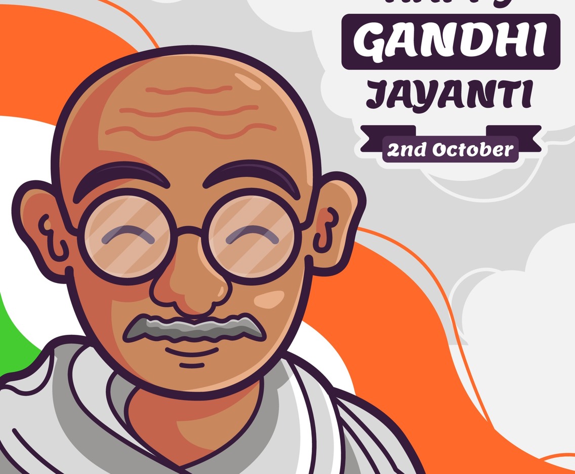 Happy Gandhi Jayanti Concept