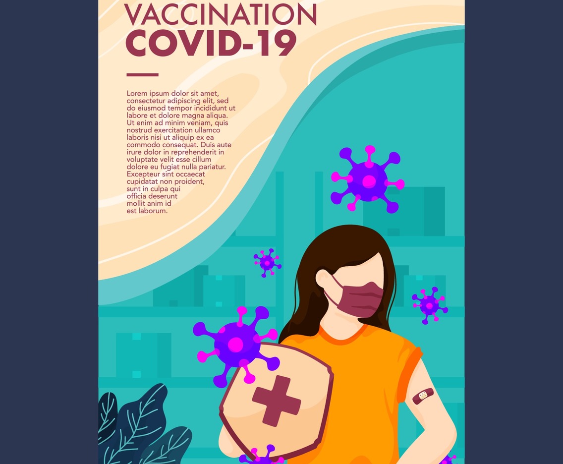Women Protected From Covid-19 Poster