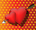 Romantic Love Card Vector