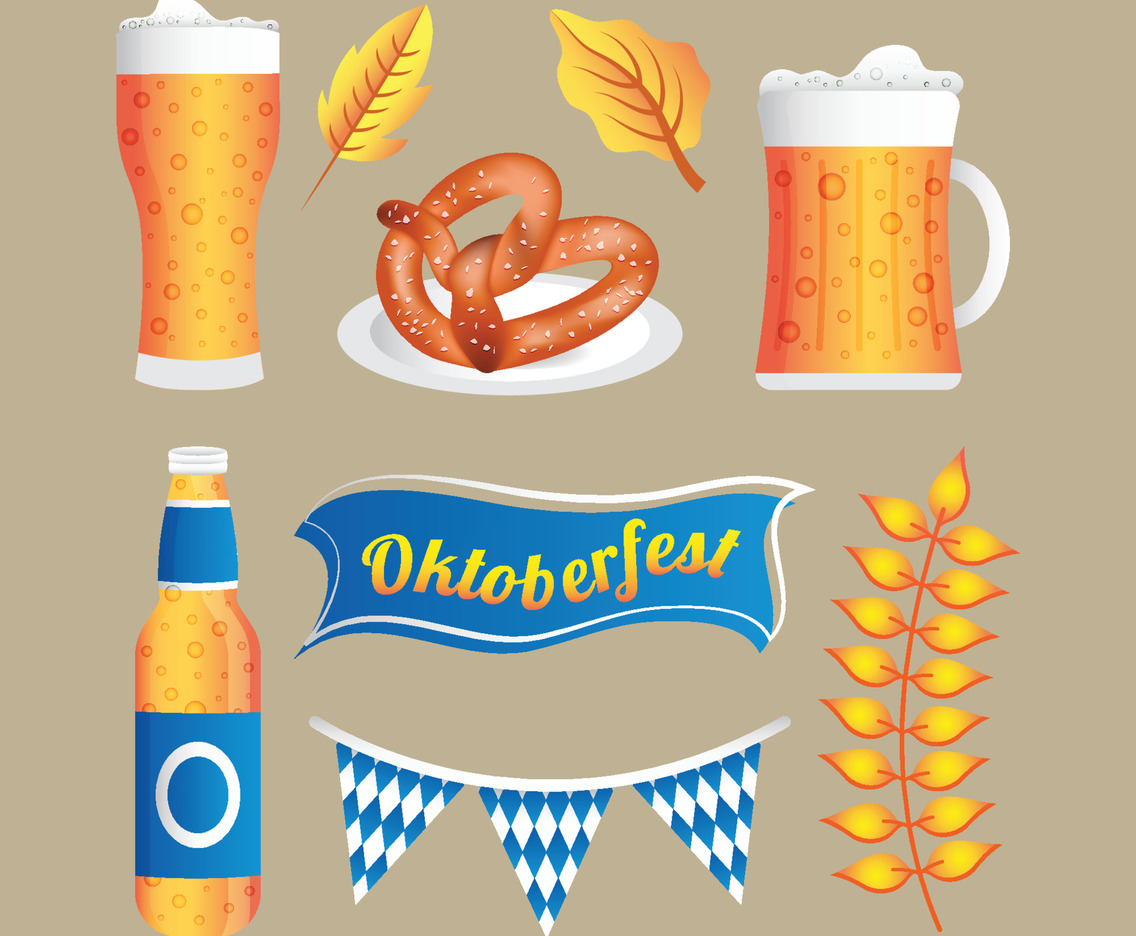 Oktoberfest Icon Template Set Vector Art Graphics Freevector