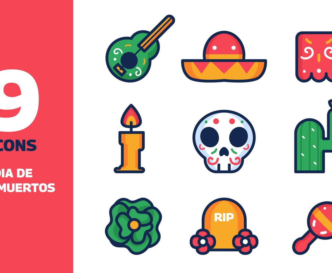Dia De Los Muertos Icon Set