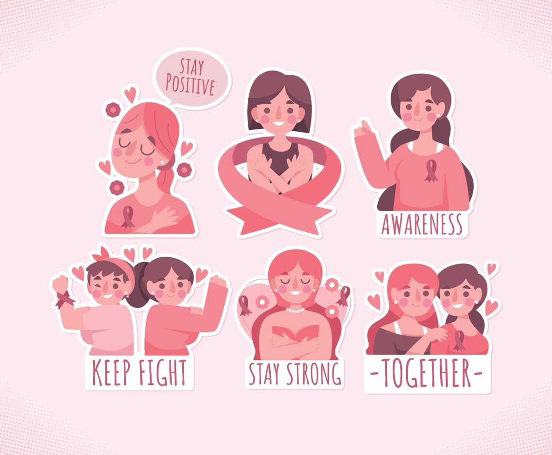 Breast Cancer Support and Raising Awareness Stickers