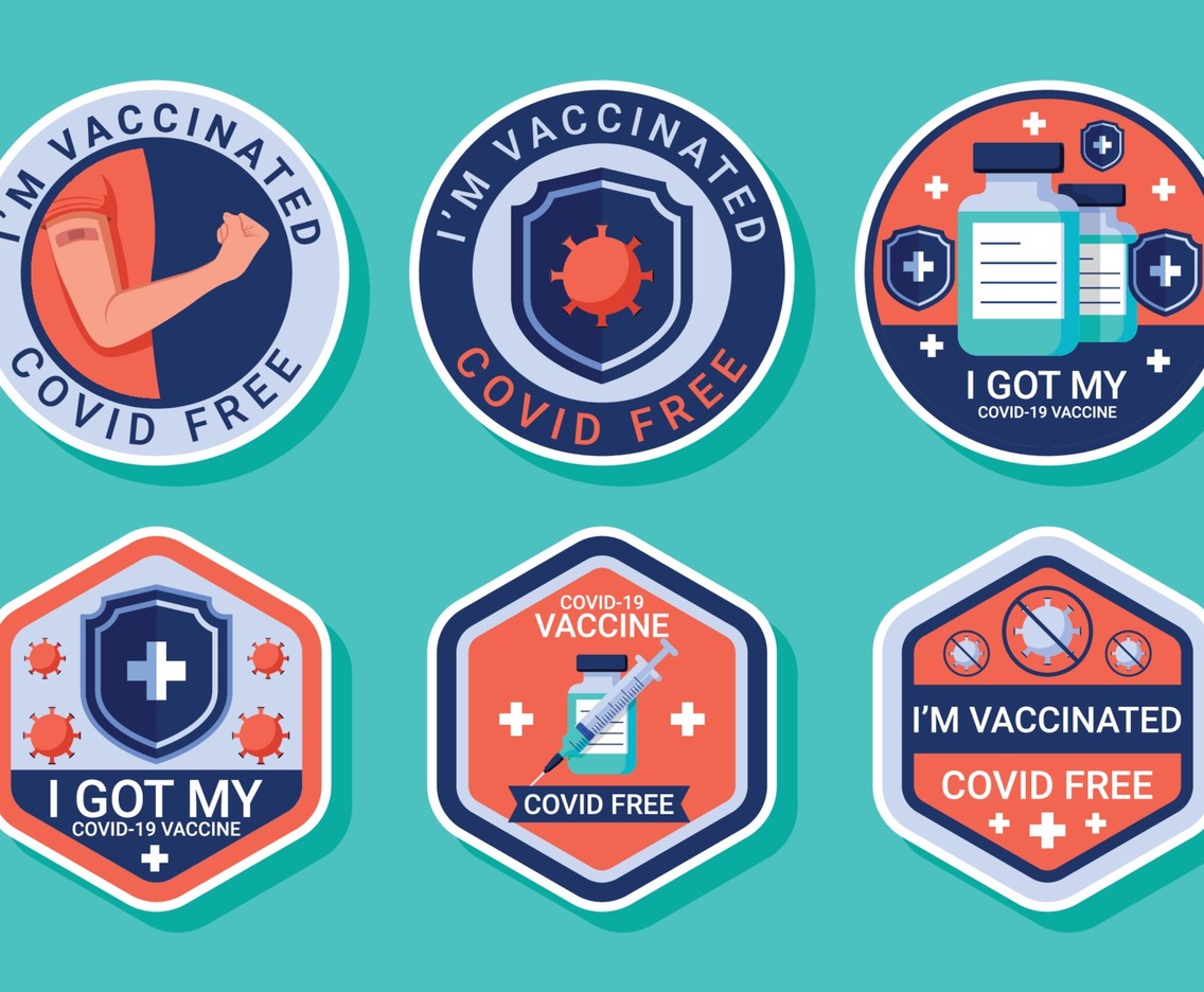 Covid-19 After Vaccine Sticker Collection