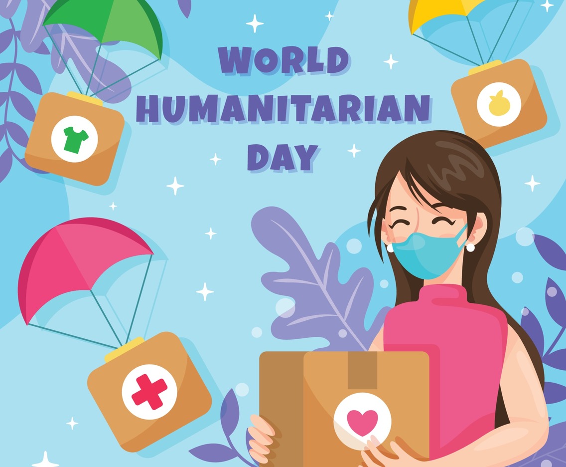 Women hold Box for humanitarian day