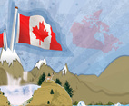 Canadian Mountains Landscape Vector