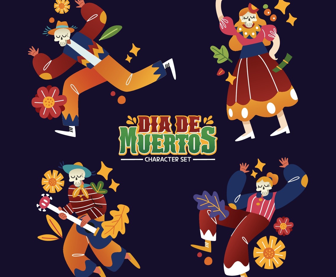 Dia De Muertos Character Set