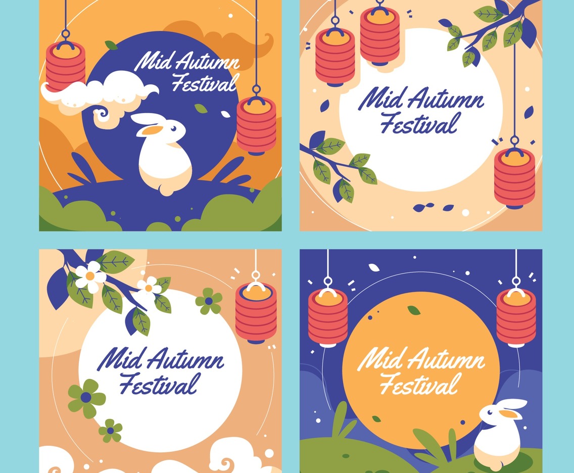 Mid Autumn Festival Rabbit Card Collection