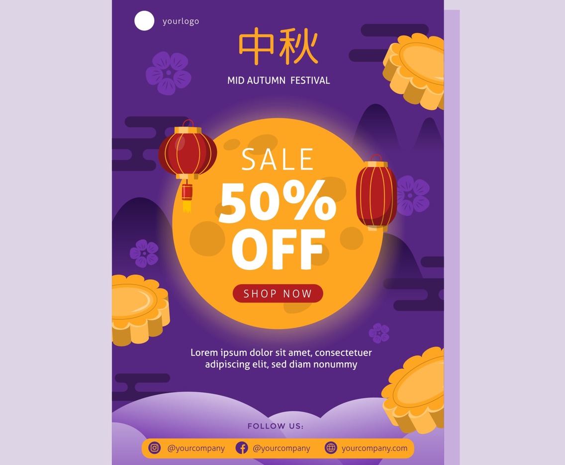 Mid Autumn Festive Sale Poster