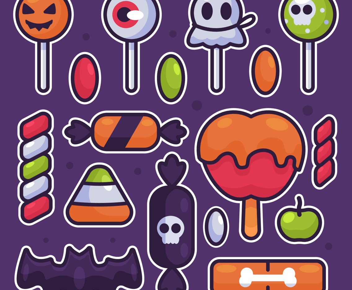 Halloween Candy Stickers Collection