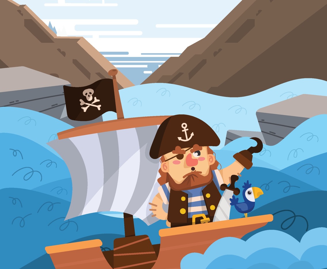 Pirates Embark On A Sea Journey Concept