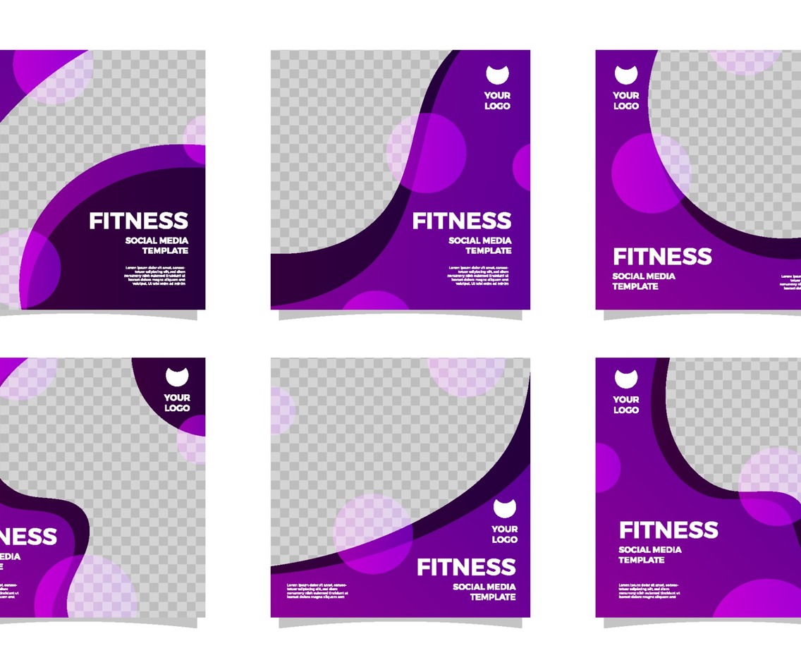 Fitness Social Media Post Template Collection