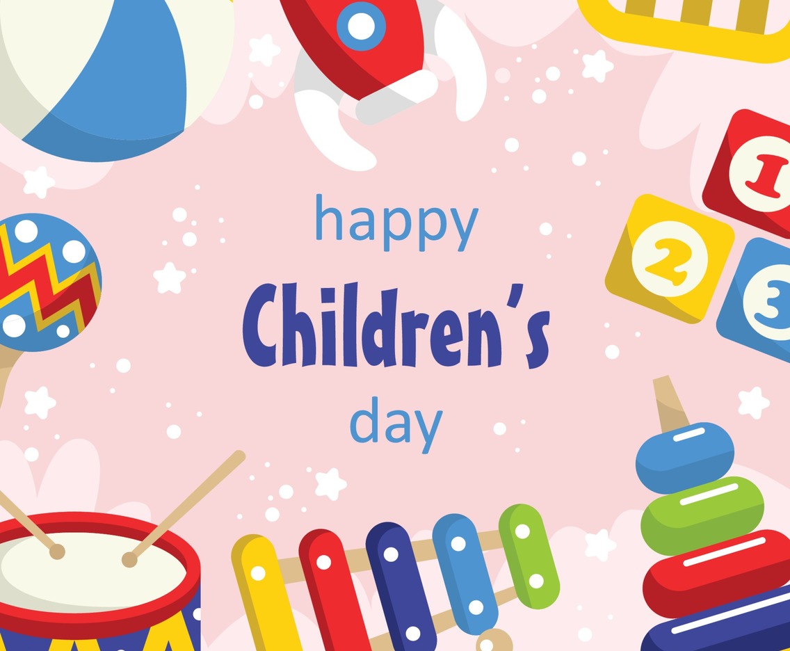 Happy Children's Day Toys Background