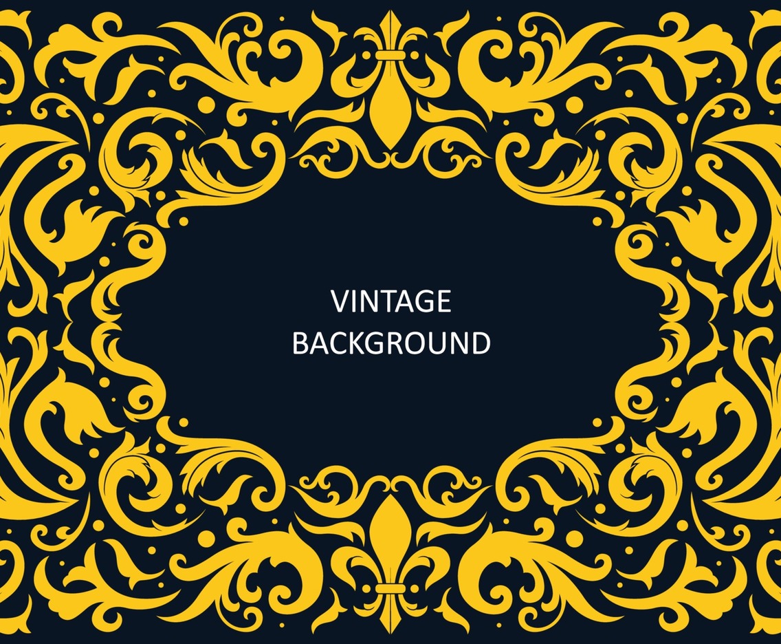 Vintage Background with Swirl Ornament
