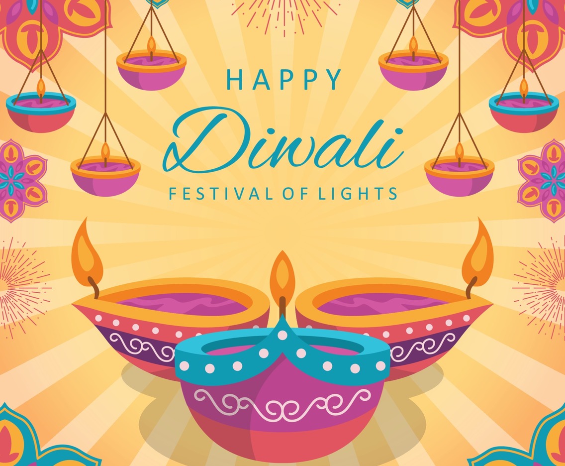 Happy Diwali Festival of Lights Concept