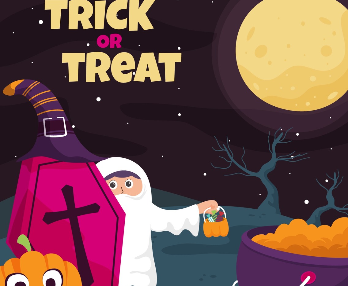 Trick or Treat in Halloween Night