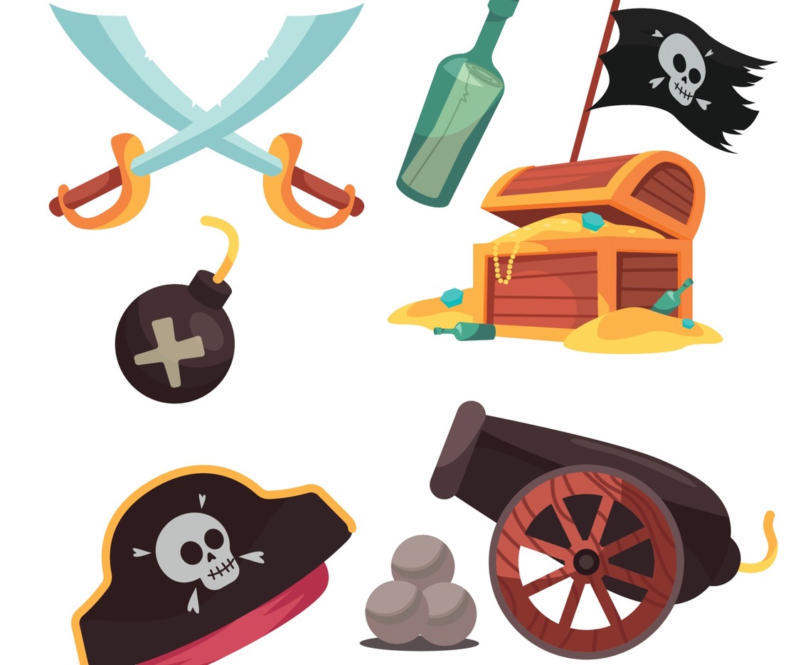 Cartoon Pirates Elements